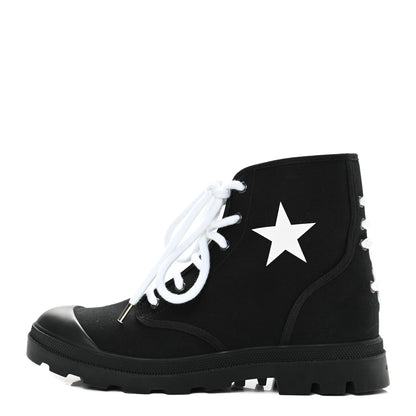 Givenchy Canvas Star Print High Top Sneakers 40 Black White 1 of 9