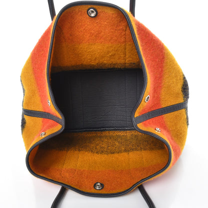 Hermes Wool Rocabar Garden Party Tote 36 MM Orange Black 5 of 6