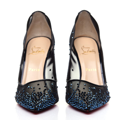 Christian Louboutin Rete Specchio Crystal Strass Follies 100 Pumps 39.5 Blue 2 of 11