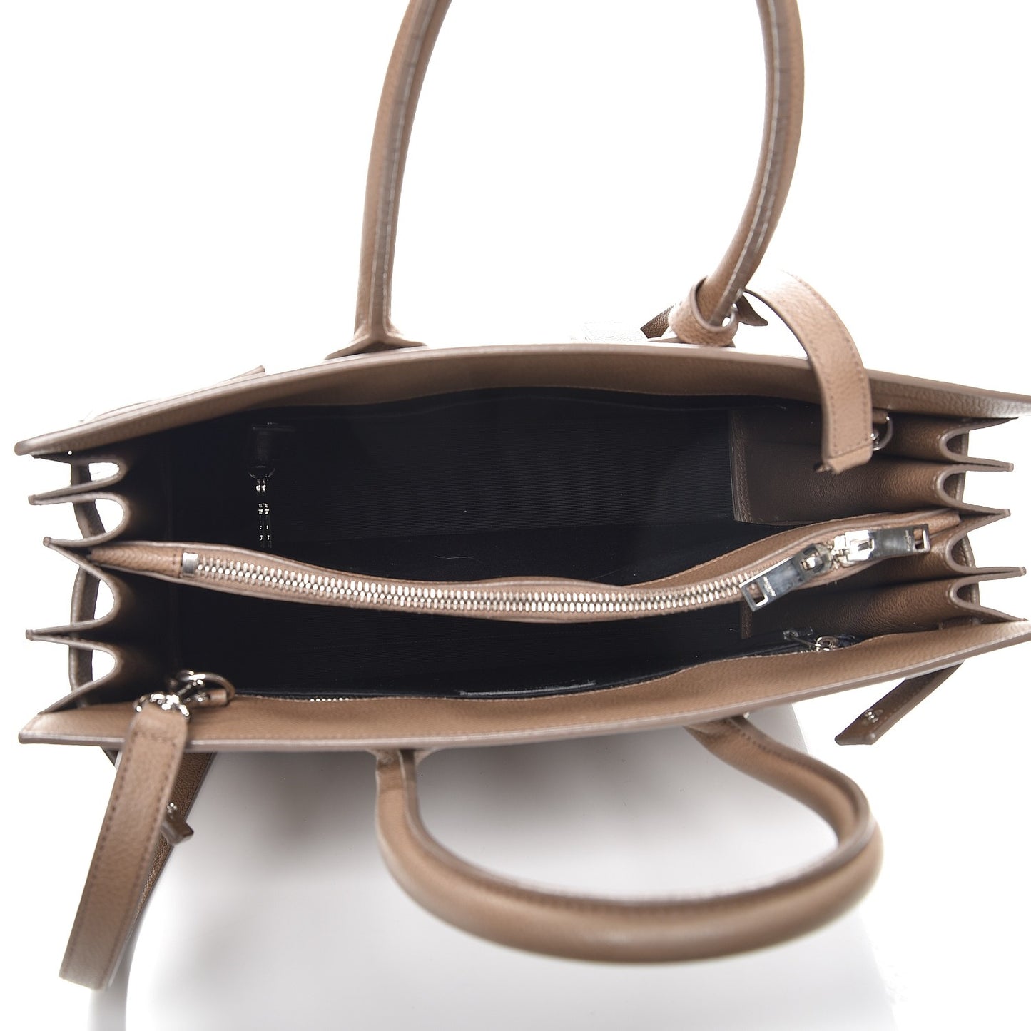 Grained Calfskin Small Sac De Jour Dark Beige