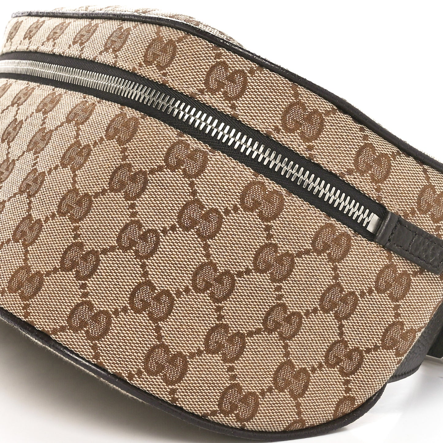 Monogram Dollar Calfskin Waist Pouch Beige Ebony Testa di Moro Marrone Scuro