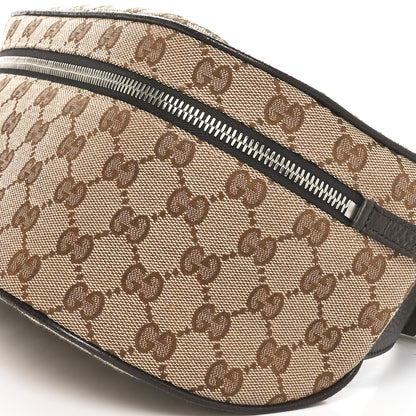 Gucci Monogram Dollar Calfskin Waist Pouch Beige Ebony Testa di Moro Marrone Scuro 10 of 10