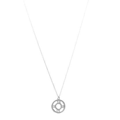 Tiffany Sterling Silver Medium Atlas Open Pendant Necklace 1 of 7