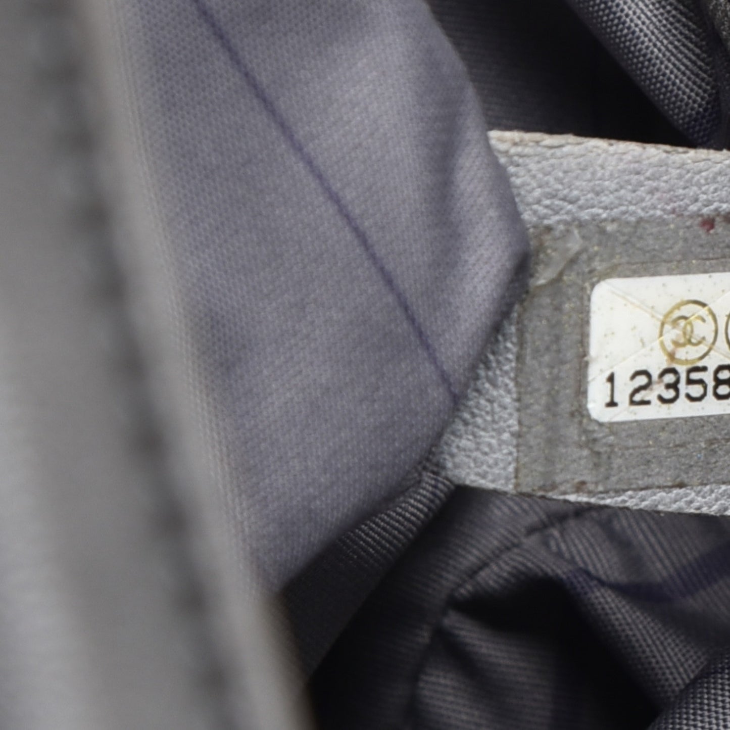 Lambskin Studded Accordion CC Flap Grey
