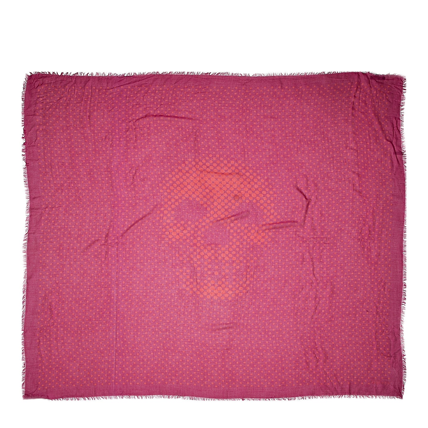 Modal Silk Dot Scarf Fuchsia Orange