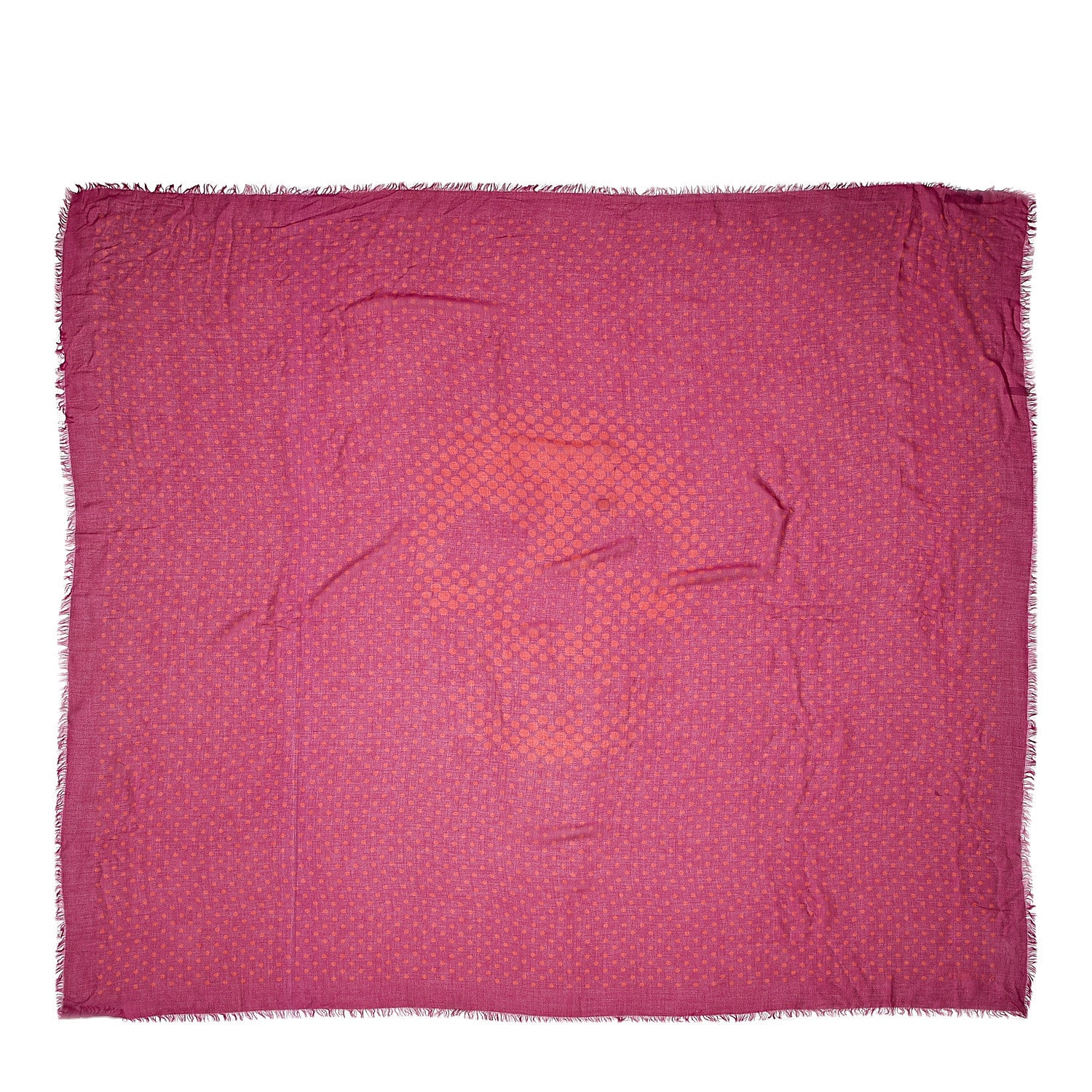 Alexander McQueen Modal Silk Dot Scarf Fuchsia Orange 1 of 5
