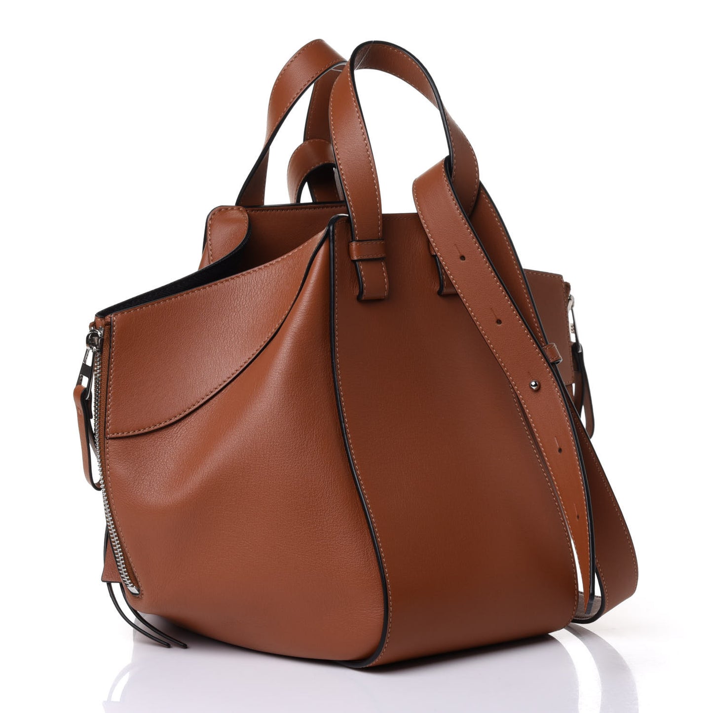 Calfskin Small Hammock Shoulder Bag Tan