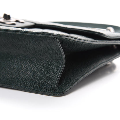 Chanel Caviar Quilted Large Retro Class Flap Dark Green 9 of 9
