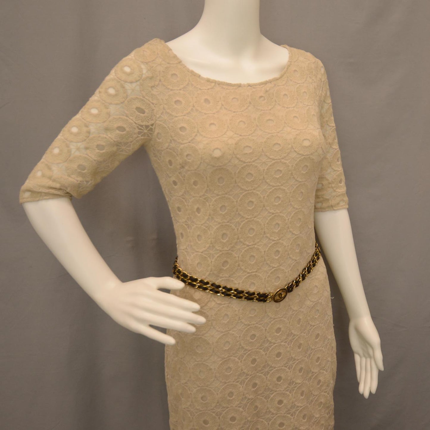 Leather Chain CC Belt