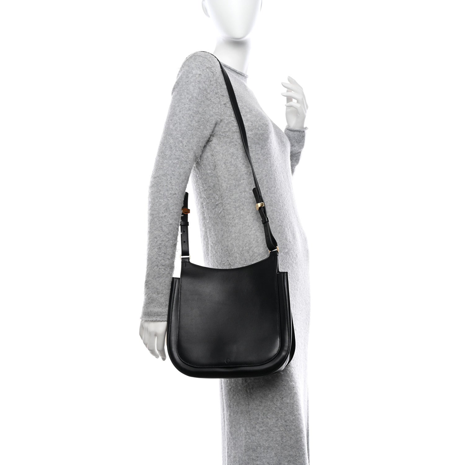 The Row Smooth Calfskin Hunting Bag 11 Black 2 of 11