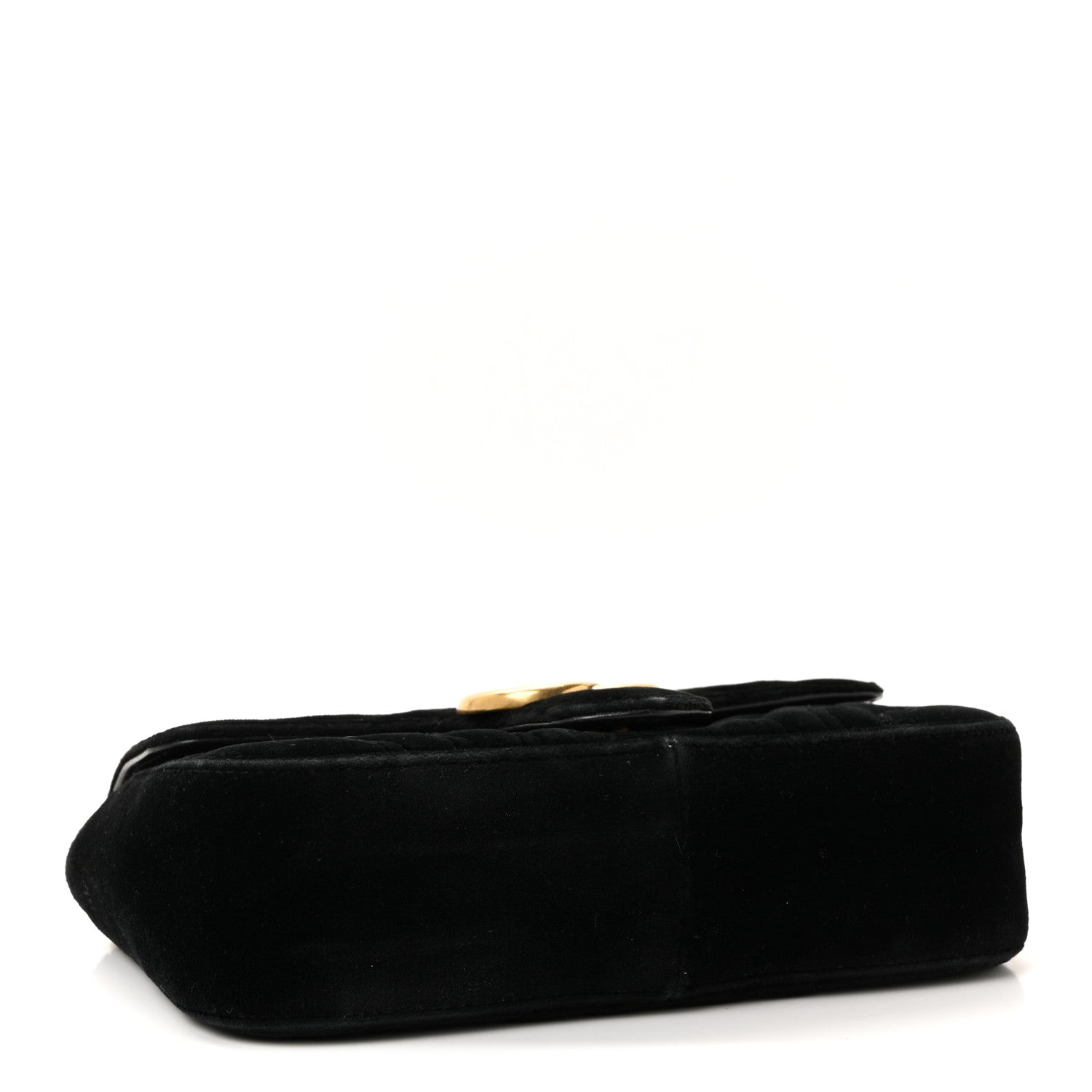 Gucci Velvet Matelasse Mini GG Marmont Shoulder Bag Black 4 of 10