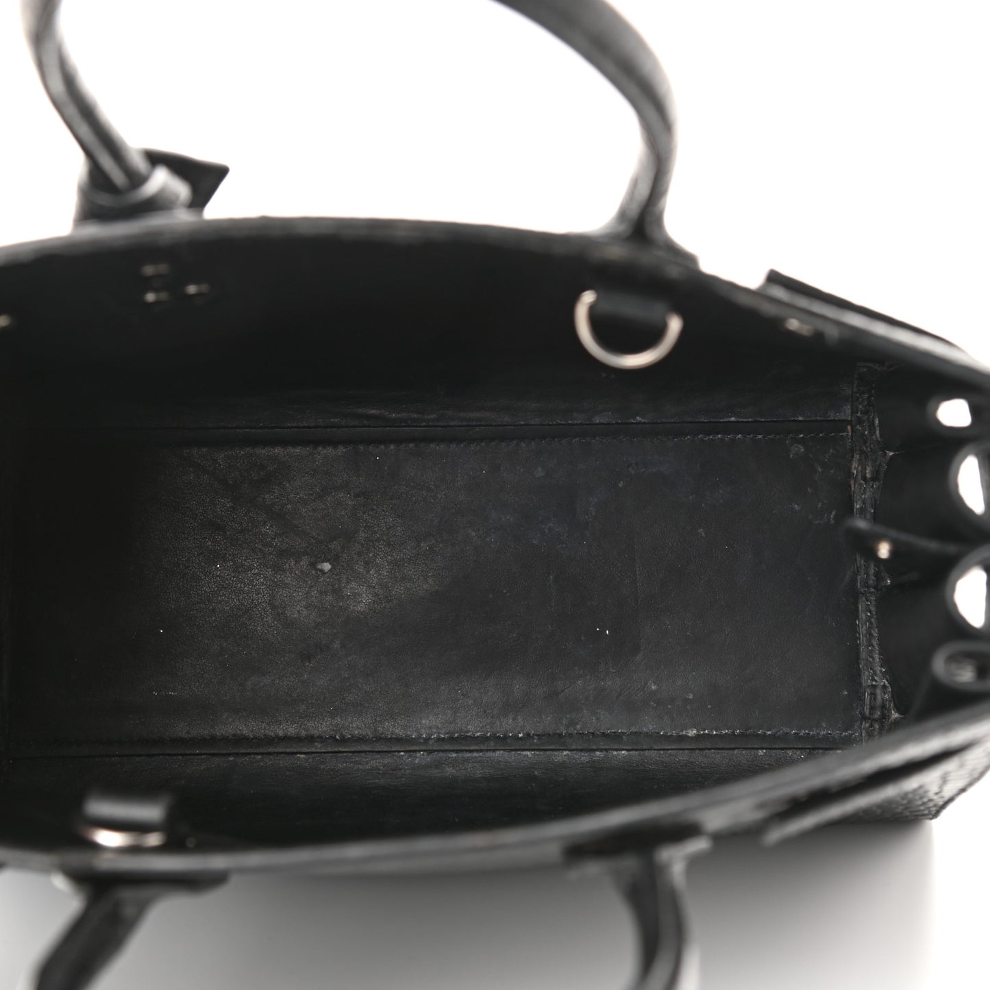 Calfskin Crocodile Embossed Baby Sac De Jour Black
