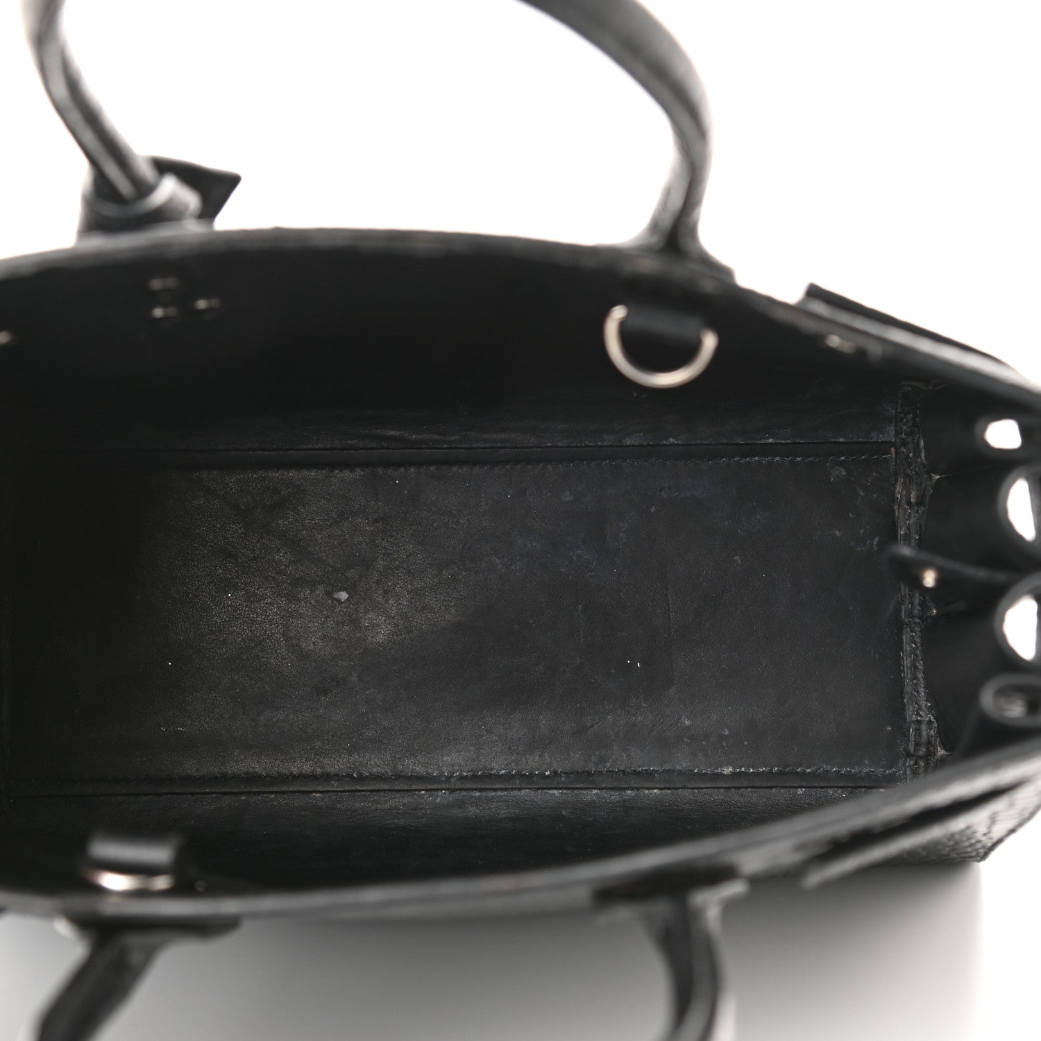 Saint Laurent Calfskin Crocodile Embossed Baby Sac De Jour Black 8 of 28