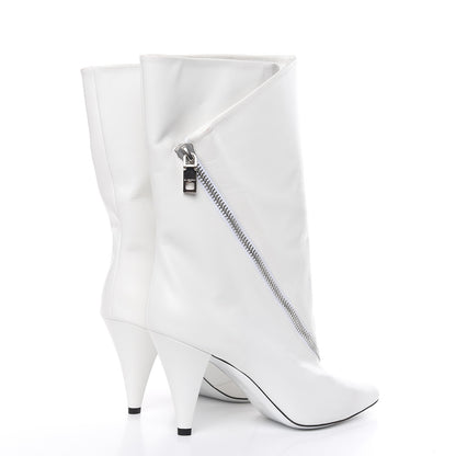 Givenchy Calfskin Asymmetric Show 80 Zip Bootie 41 White 4 of 8