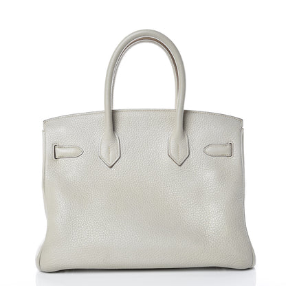 Hermes Taurillon Clemence Lizard Club Birkin 30 Gris Perle White Mykonos 4 of 38