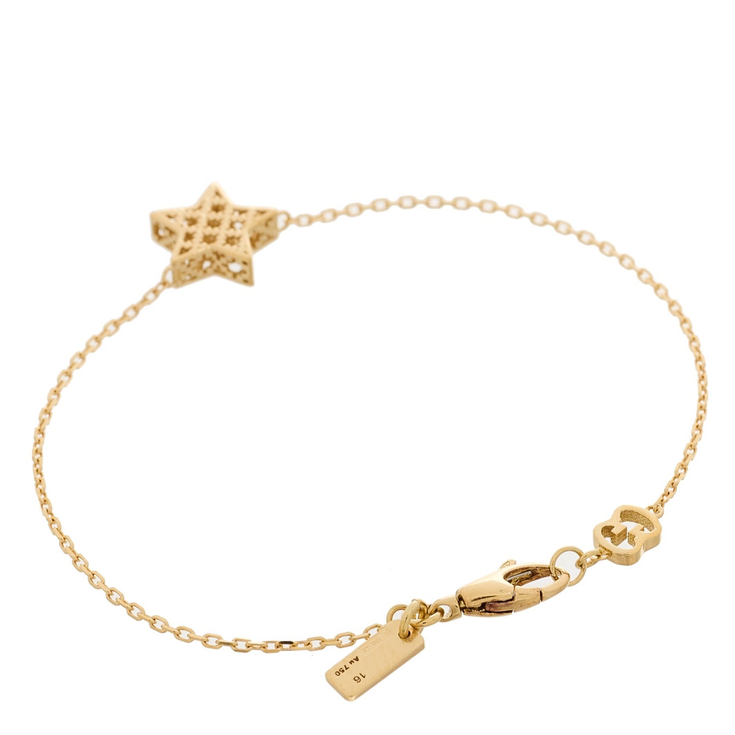 18K Yellow Gold Star Bracelet