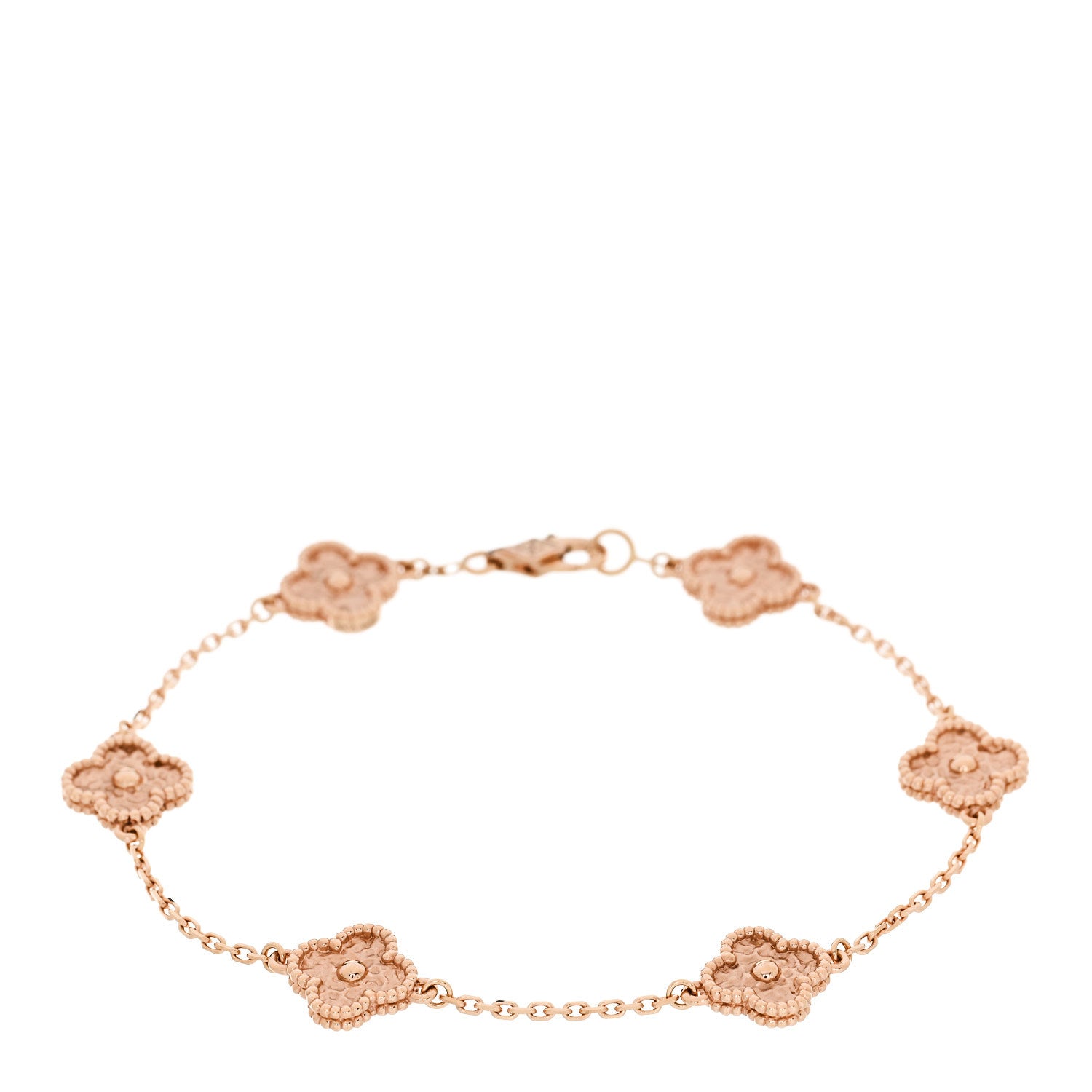 Van Cleef & Arpels 18K Rose Gold 6 Motifs Sweet Alhambra Bracelet 1 of 5