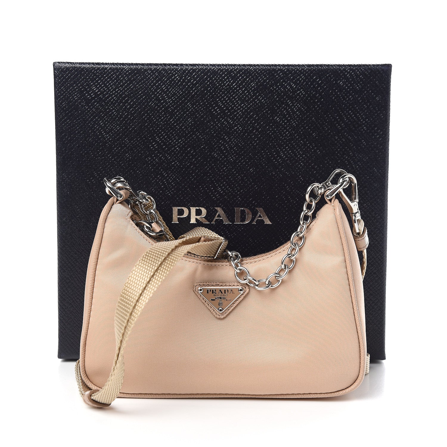 Prada Tessuto Nylon Saffiano Mini Re-Edition 2000 Shoulder Bag Cammeo 10 of 10