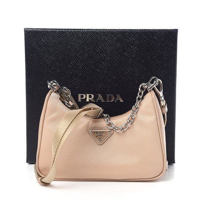 Prada Tessuto Nylon Saffiano Mini Re-Edition 2000 Shoulder Bag Cammeo 10 of 10