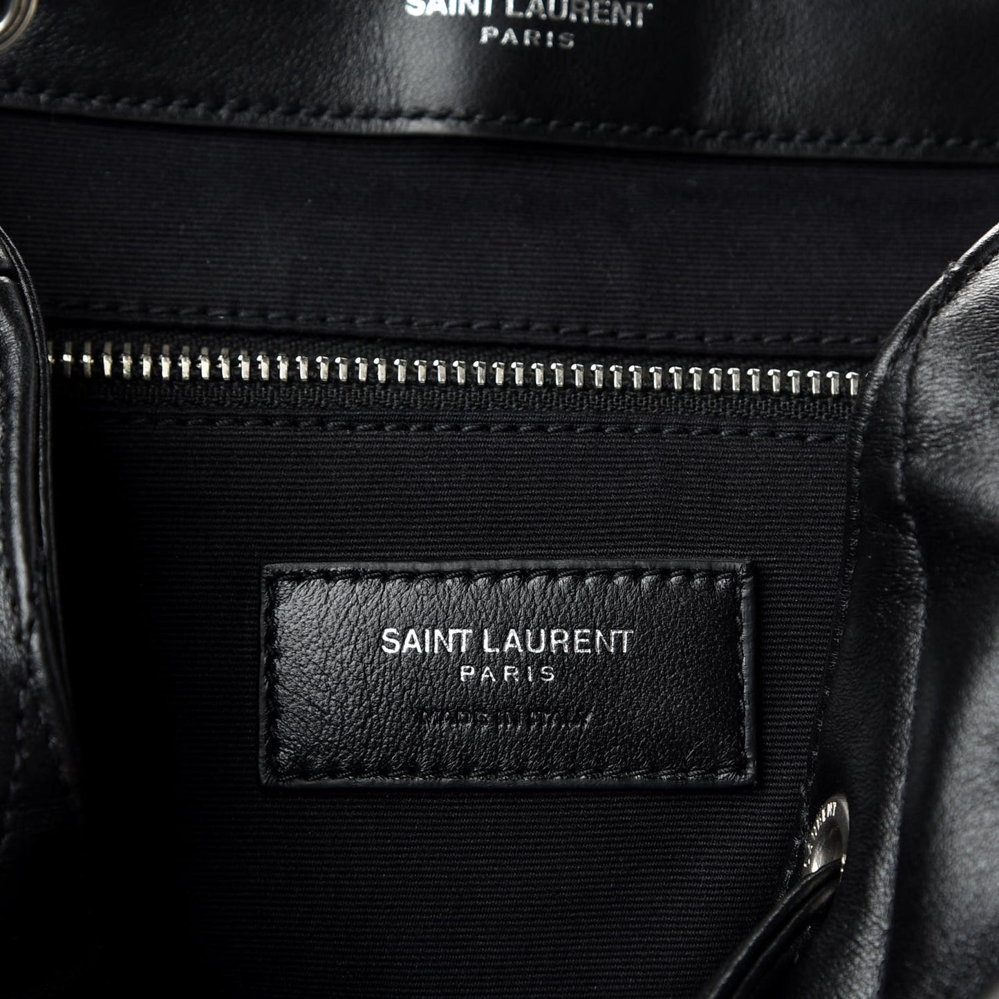 Calfskin Y Quilted Monogram Small Loulou Backpack Black
