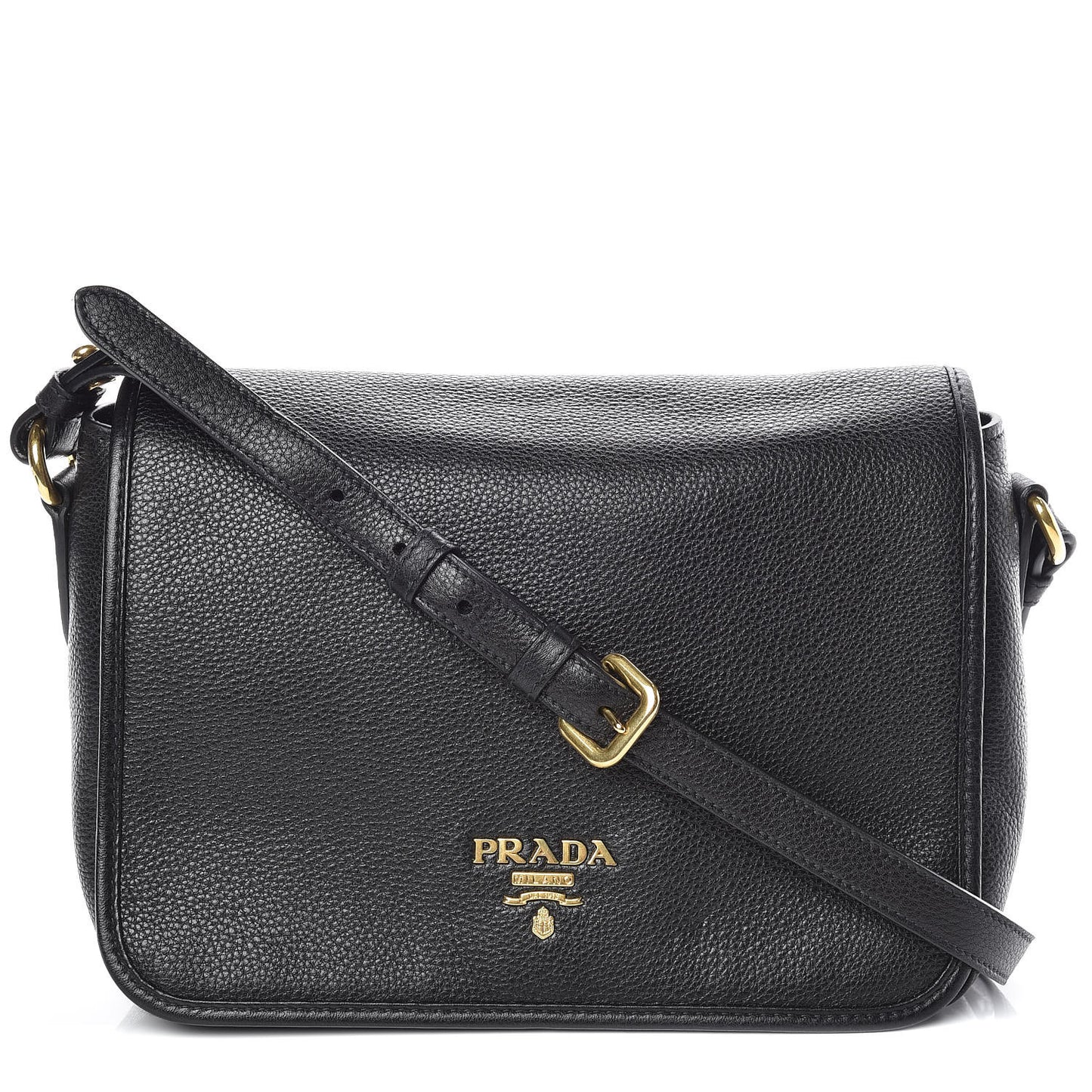 Vitello Phenix Crossbody Bag Black
