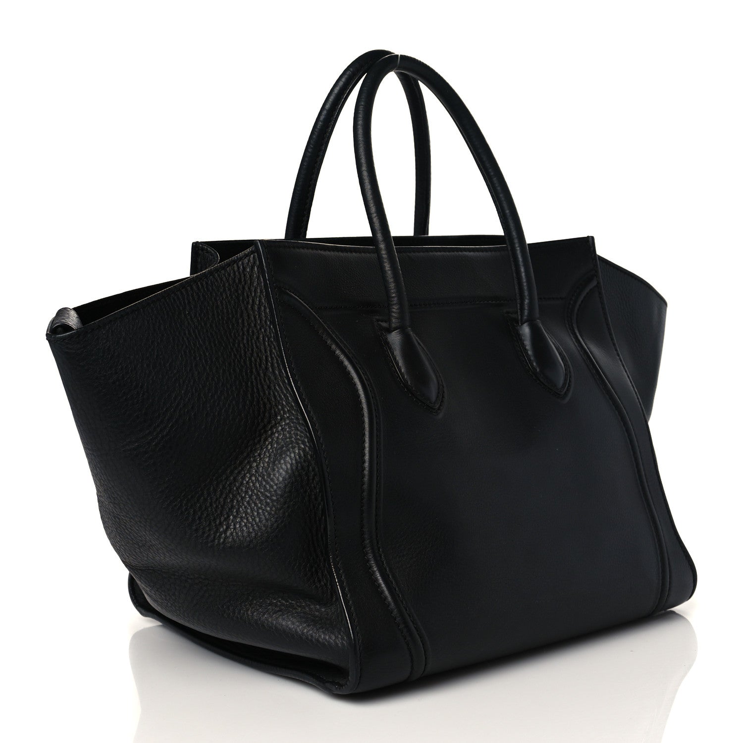 Celine Grained Calfskin Medium Phantom Luggage Black 3 of 10