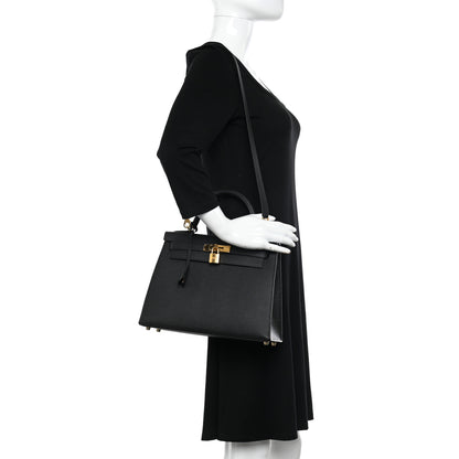 Hermes Epsom Kelly Sellier 28 Black 3 of 11