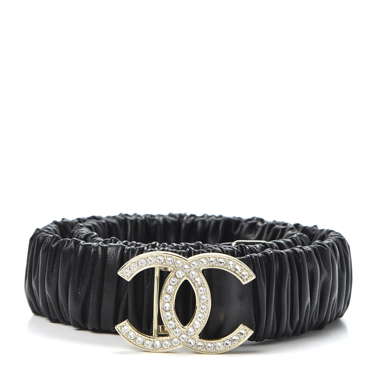Lambskin Crystal CC Belt 75 30 Black