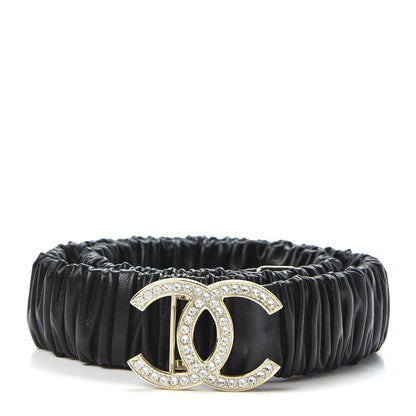 Chanel Lambskin Crystal CC Belt 75 30 Black 1 of 4