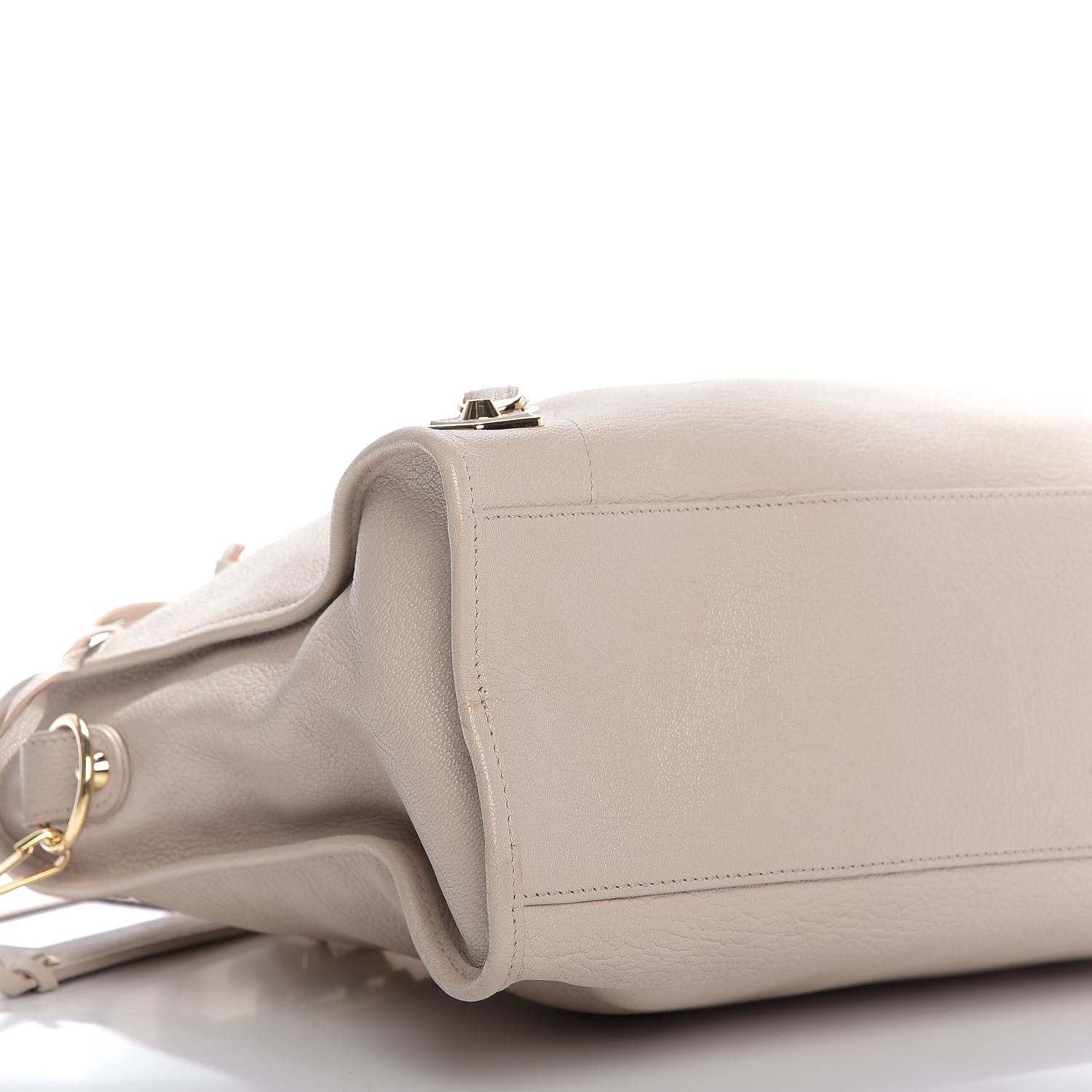 Balenciaga Chevre Gold Hardware Metallic Edge City Beige Praline 6 of 10