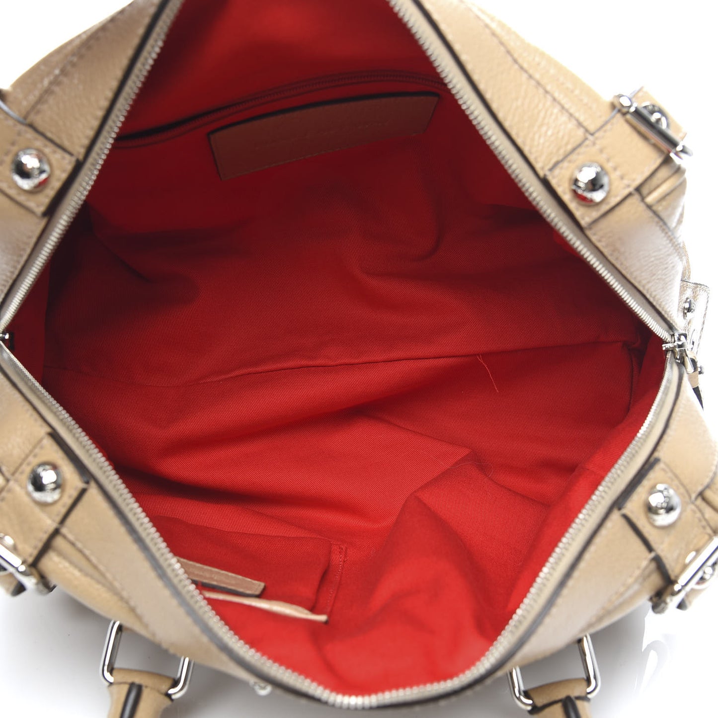 Grained Calfskin Easy Way Satchel Beige
