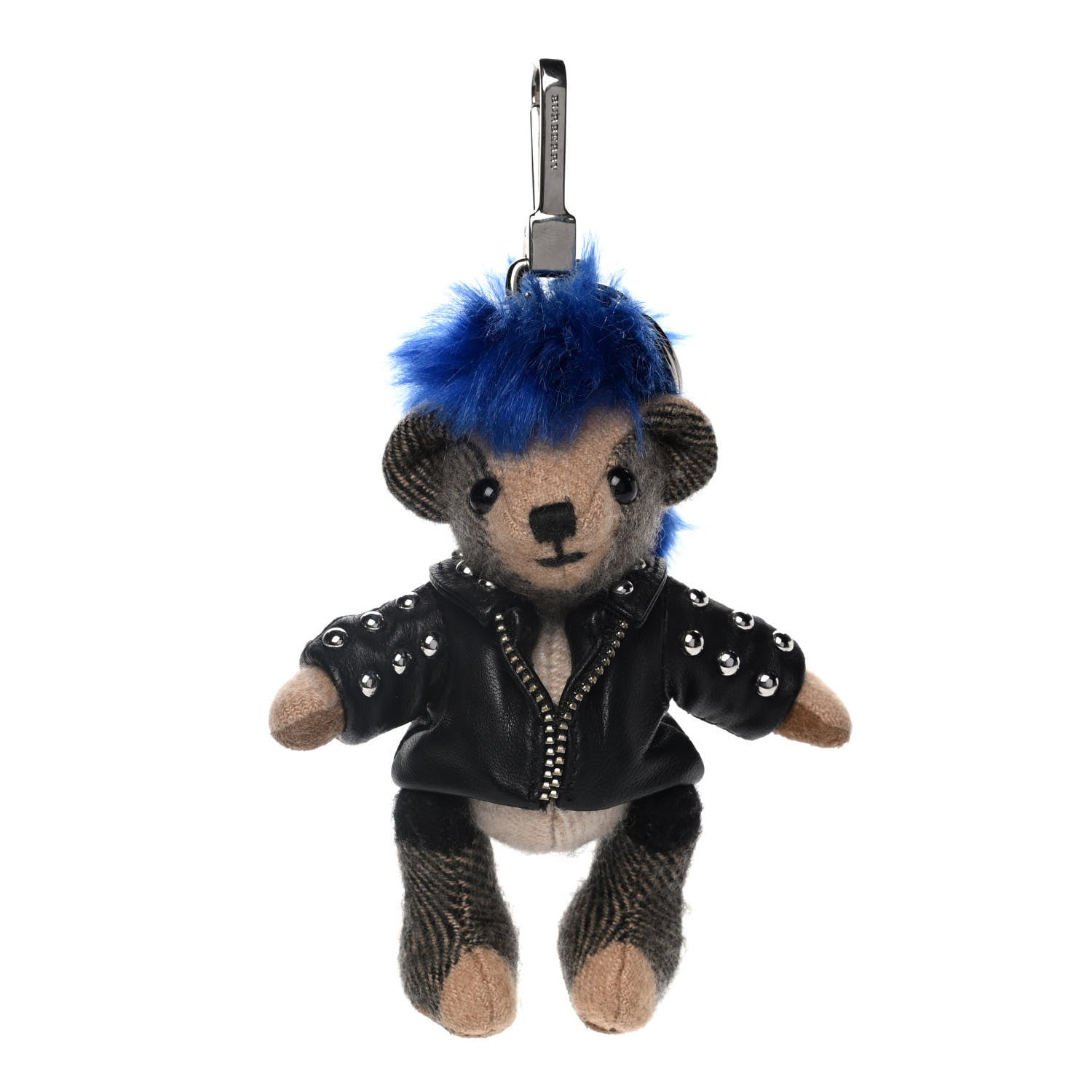 Burberry Cashmere Thomas Punk Teddy Bear Keychain Charm Camel 1 of 7