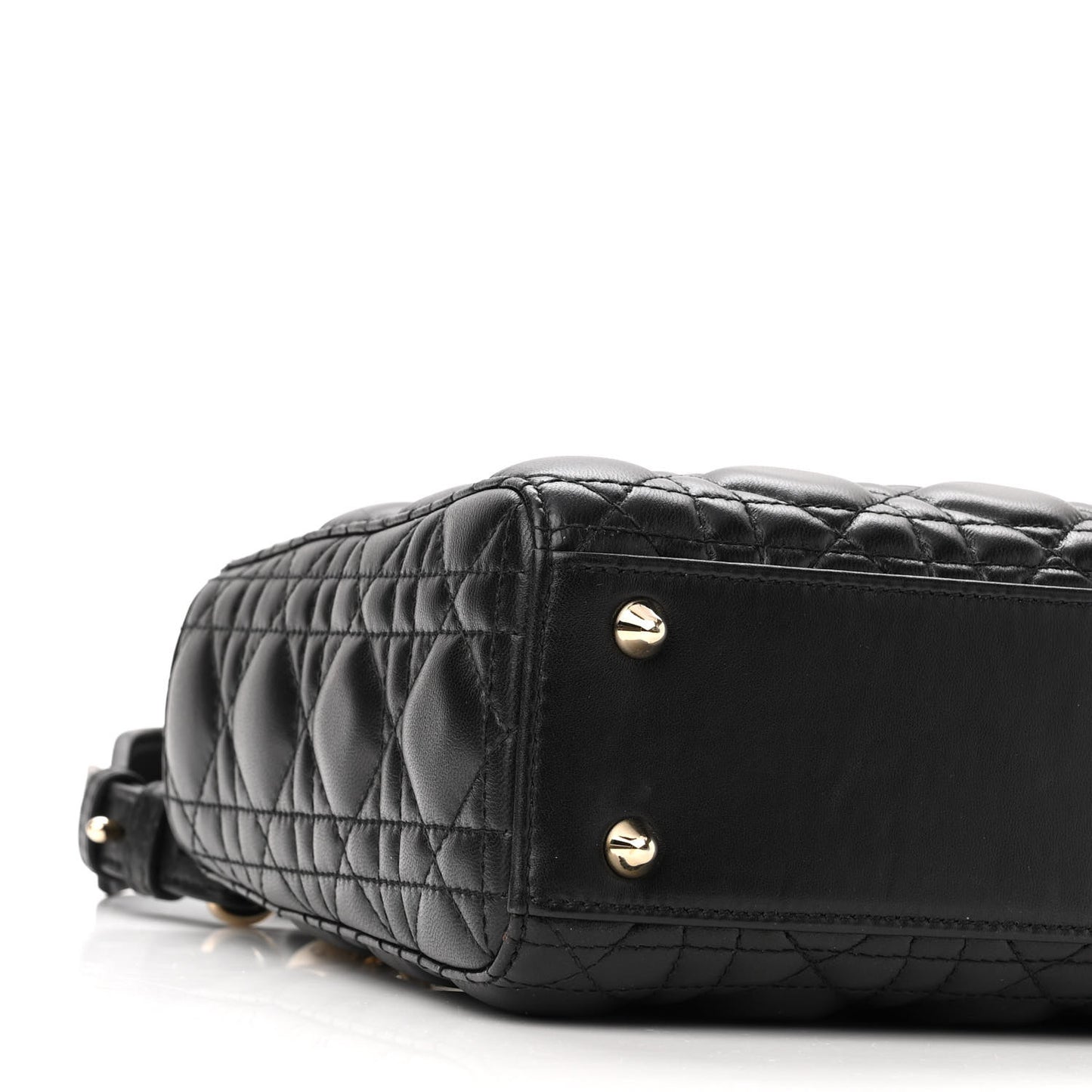Lambskin Cannage Small Lucky Badges My Lady Dior Black