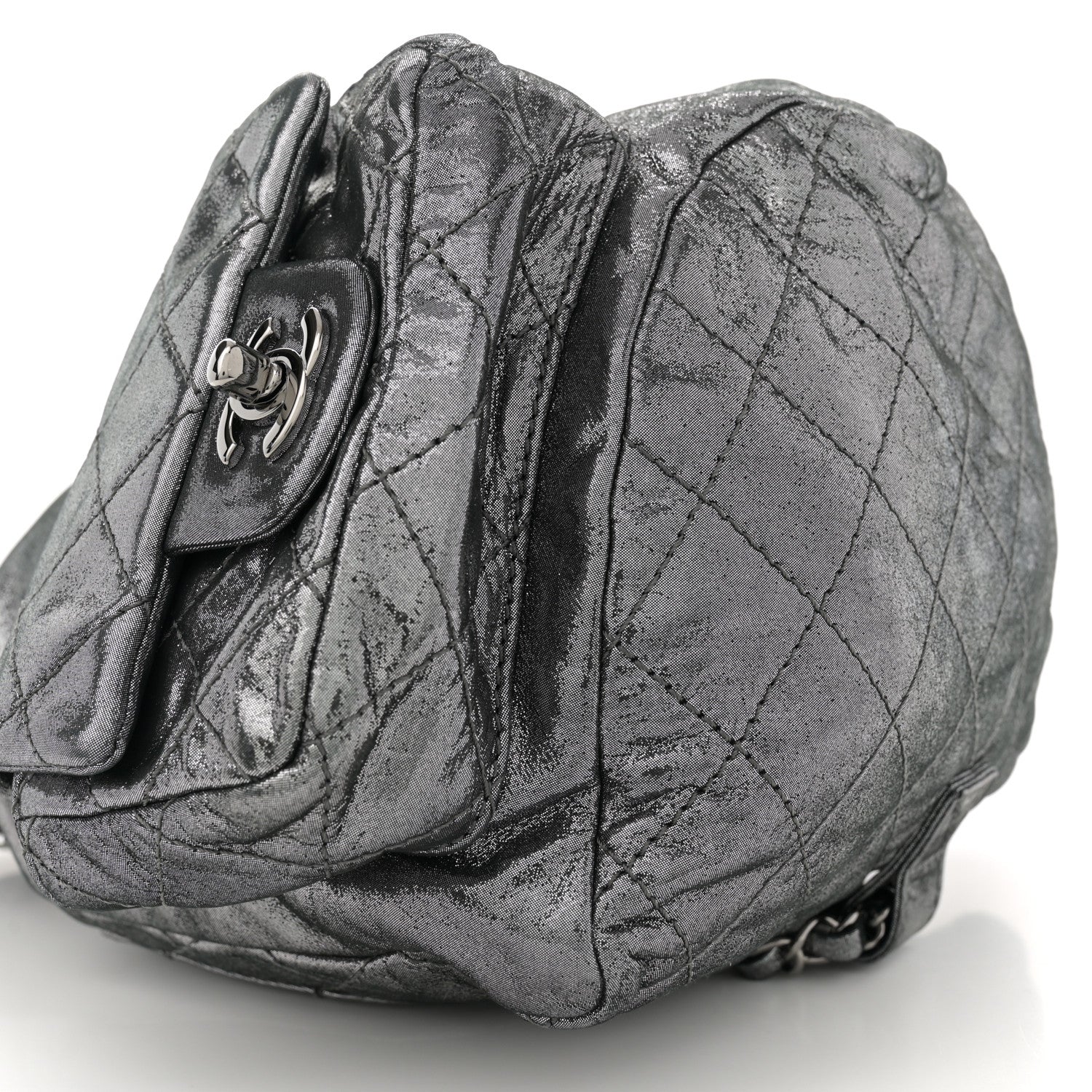 Chanel Iridescent Calfskin Backpack Is Back Dark Grey 9 of 10
