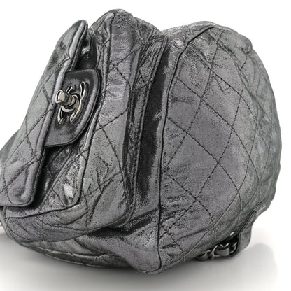 Chanel Iridescent Calfskin Backpack Is Back Dark Grey 9 of 10