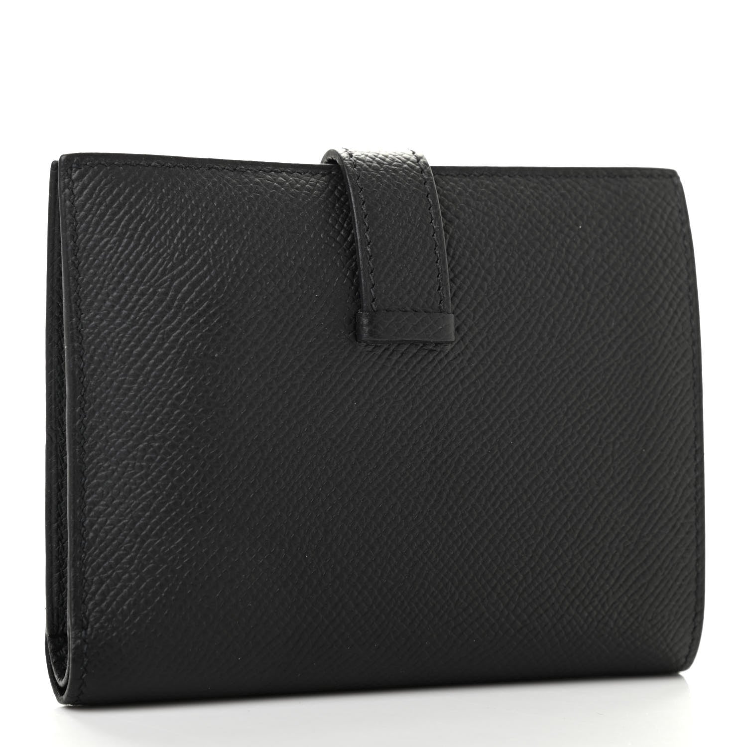 Hermes Epsom Bearn Compact Wallet Black 3 of 7