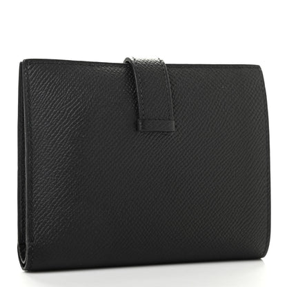 Hermes Epsom Bearn Compact Wallet Black 3 of 7