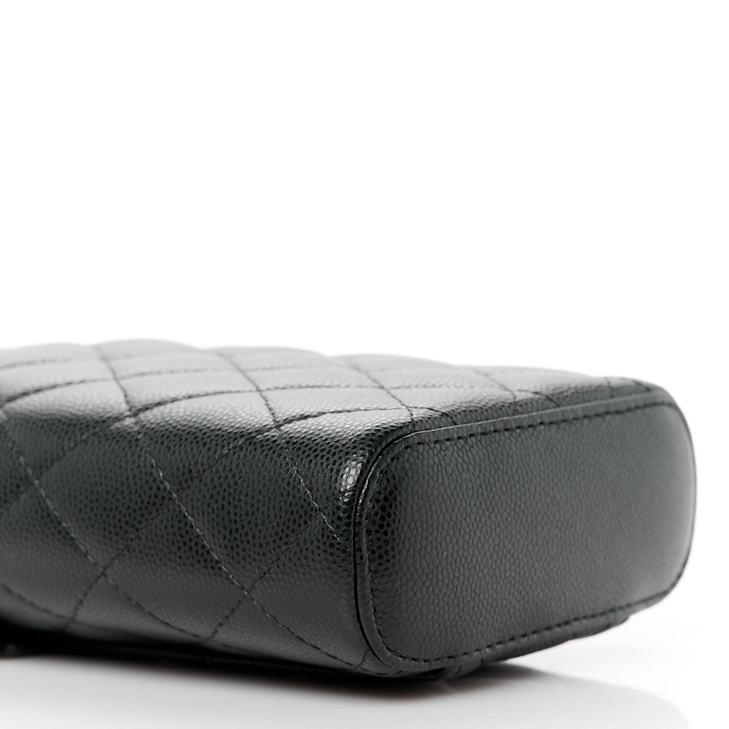 Chanel Caviar Quilted Phone Holder With Chain Black 9 of 10