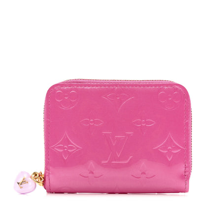 Louis Vuitton Vernis Enamel Heart Zippy Coin Purse Neon Pink 1 of 7
