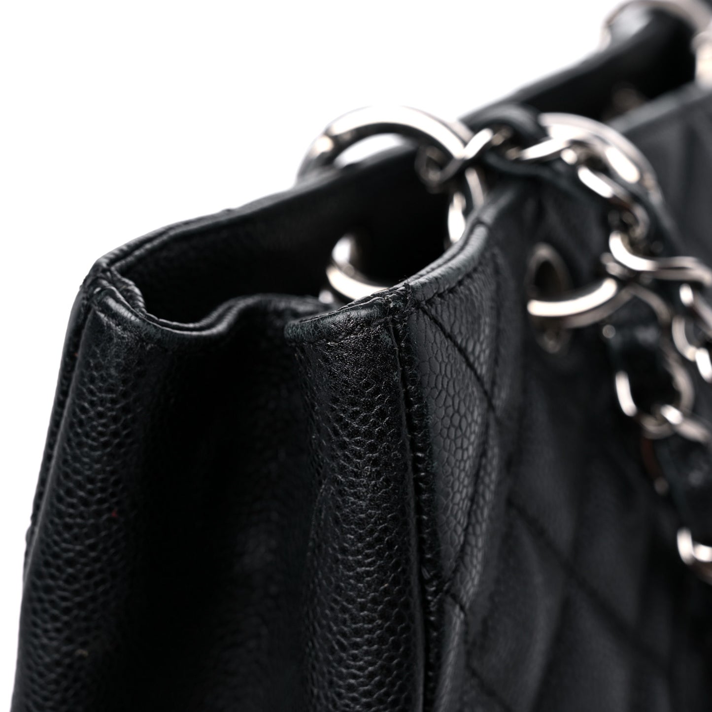 Caviar Quilted Grand Shopping Tote GST Black