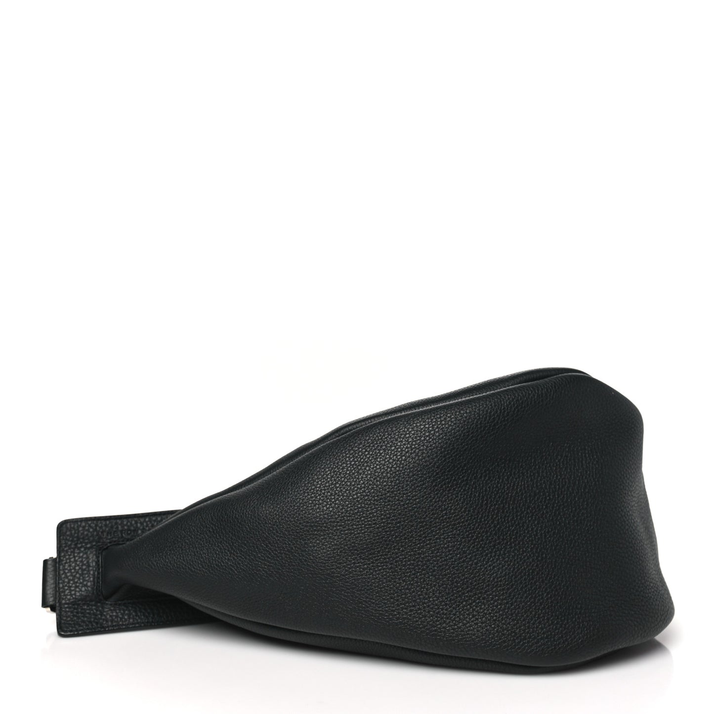 Grained Calfskin Large Slouchy Banana Bag Black