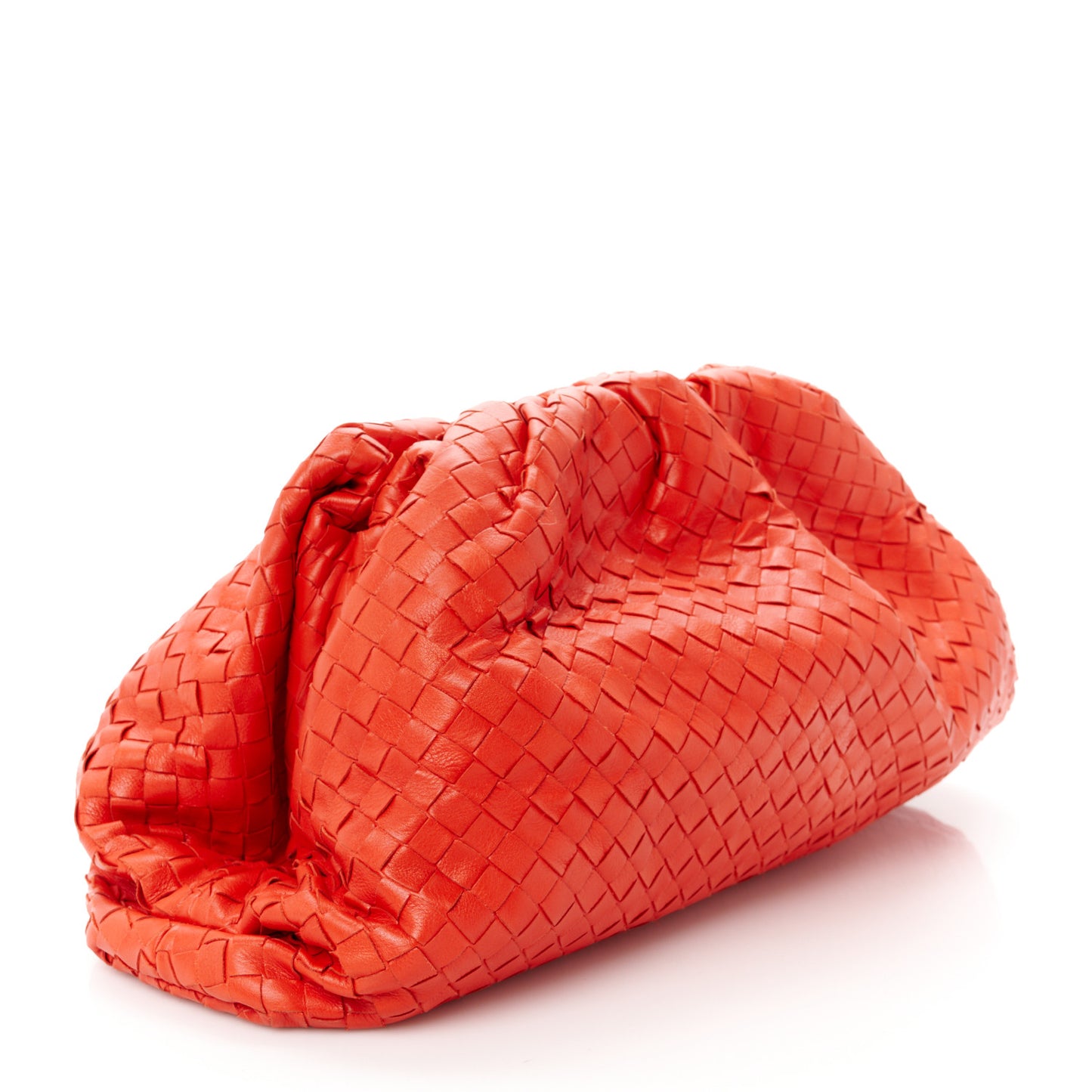 Nappa Maxi Intrecciato The Pouch Oversized Clutch Orange