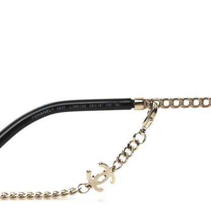 Chanel Round Chain Sunglasses 4245 Gold 5 of 7