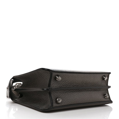 Fendi Cuoio Romano Lux Mini Peekaboo I SEE U Satchel Graphite 4 of 8