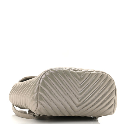 Chanel Iridescent Calfskin Chevron Quilted Small Urban Spirit Backpack Silver 4 of 10