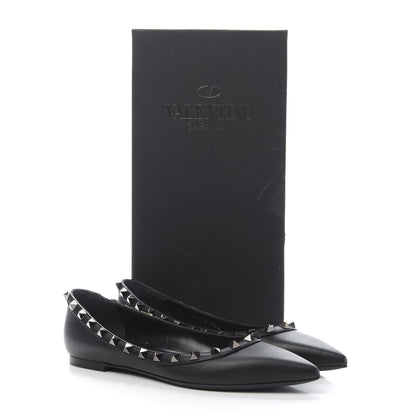 Valentino Garavani Nappa Rockstud Ballerina Flats 36.5 Black 9 of 9