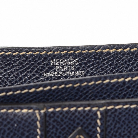 Hermes Epsom Bearn Gusset Wallet Bleu Saphir 6 of 15