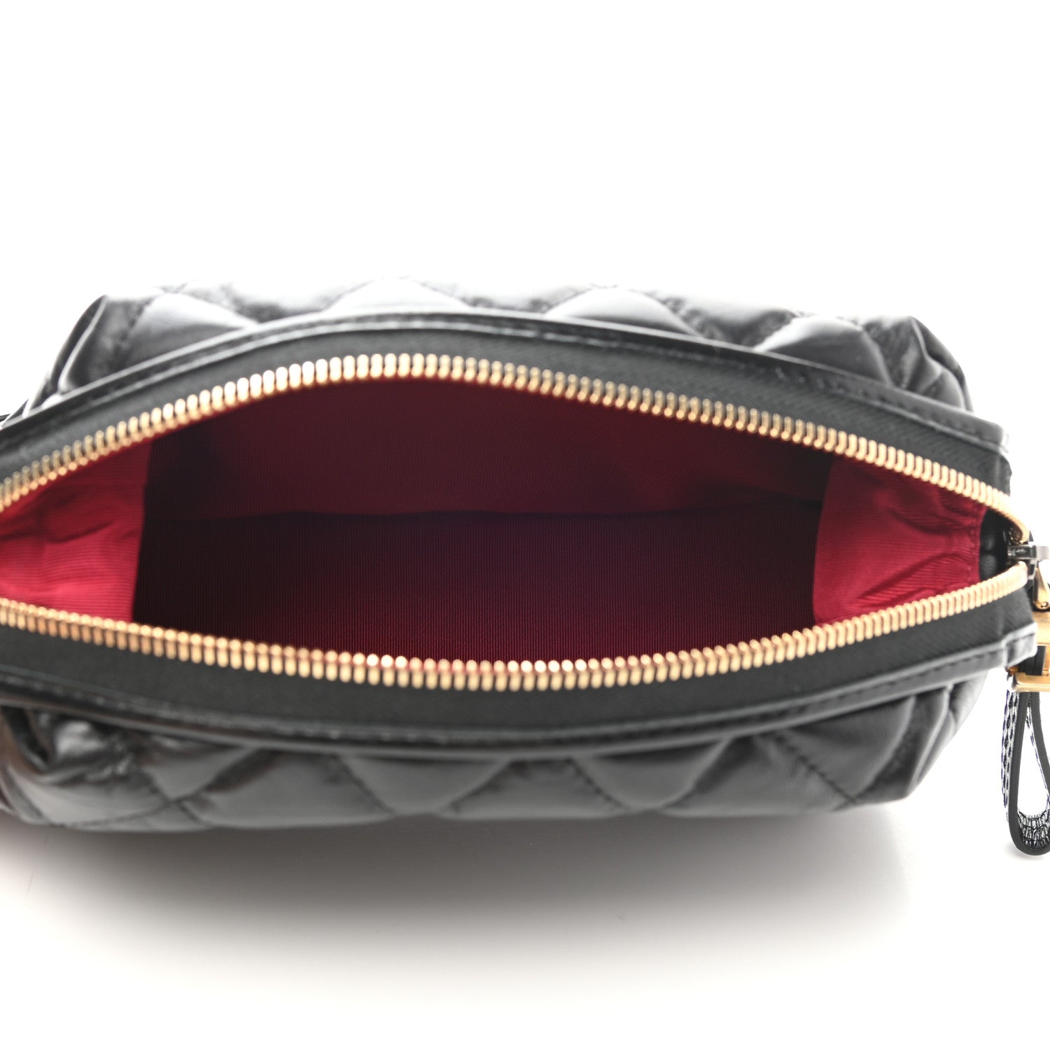 Chanel Aged Calfskin Quilted Gabrielle Cosmetic Case Black 5 of 7