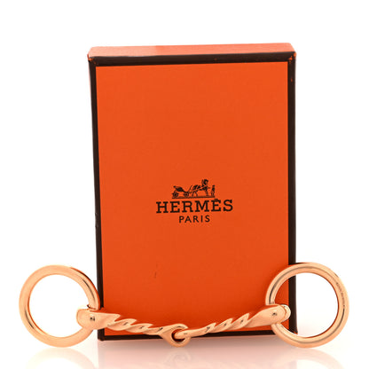 Hermes Permabrass Mors Torsade Scarf Ring 90 Rose Gold 4 of 4