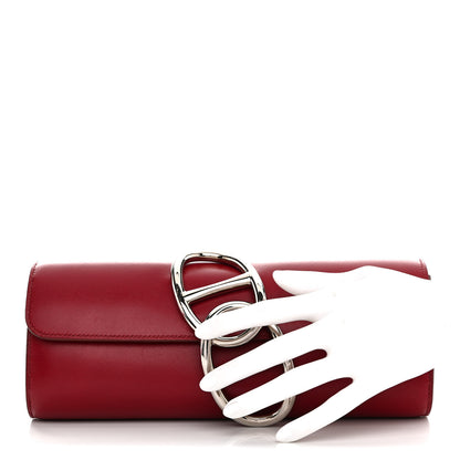 Hermes Tadelakt Egee Clutch Rouge Vif 2 of 11
